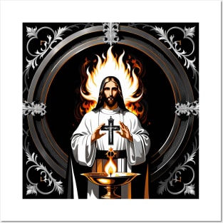 Jesus Christ is the living flame of my life Posters and Art